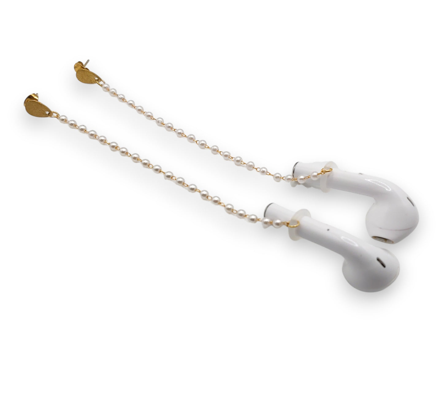Gold Pearl Anti-Verlust-Ohrring und Ohrmanschetten für kabellose Ohrhörer/Ohrhörer