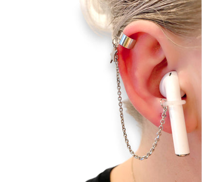 Pendientes y orejeras antipérdida Silver Star para auriculares/auriculares inalámbricos