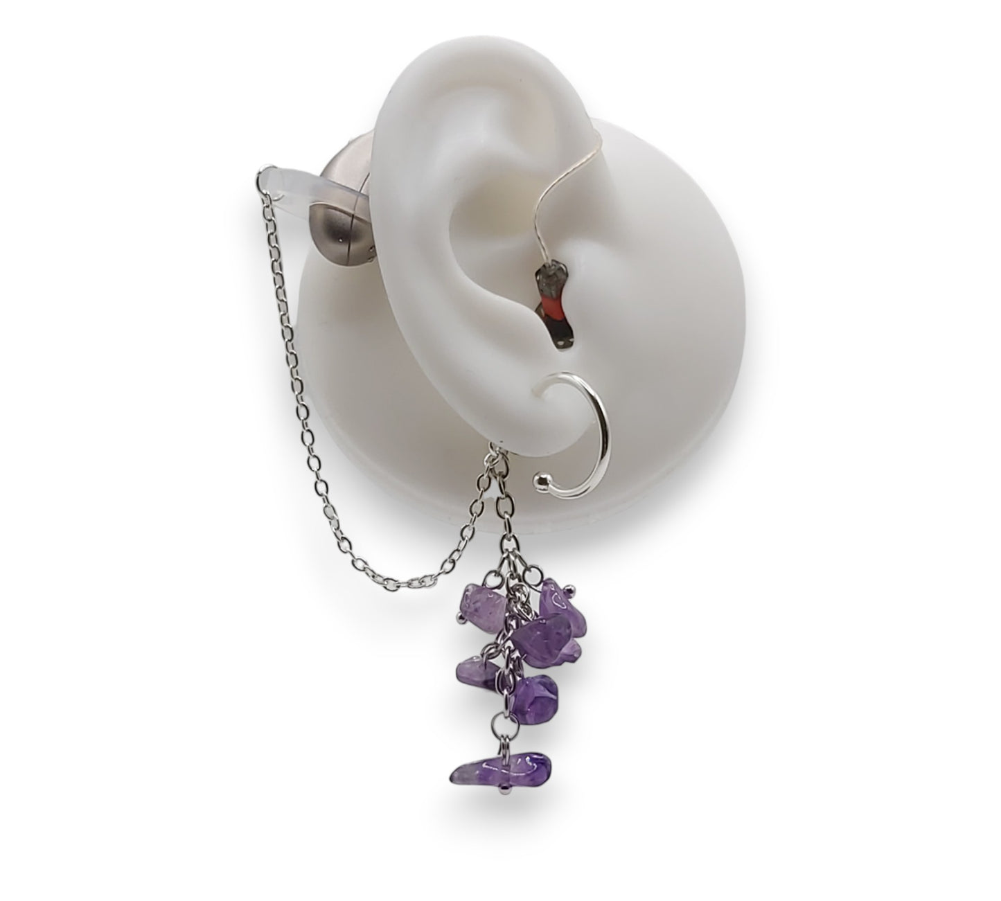 Boucles d'oreilles en pierres précieuses pour appareils auditifs