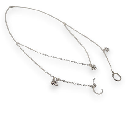 Silver Bee EarLink Necklace