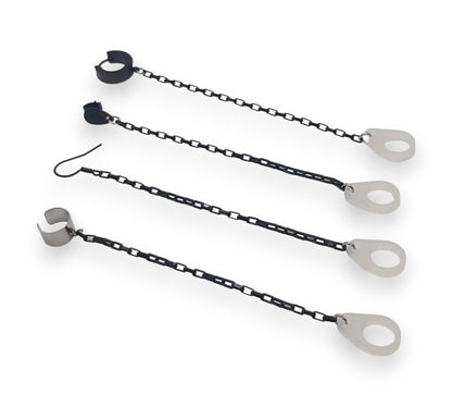 Black Cable Chain EarLinks - Hearing Aids