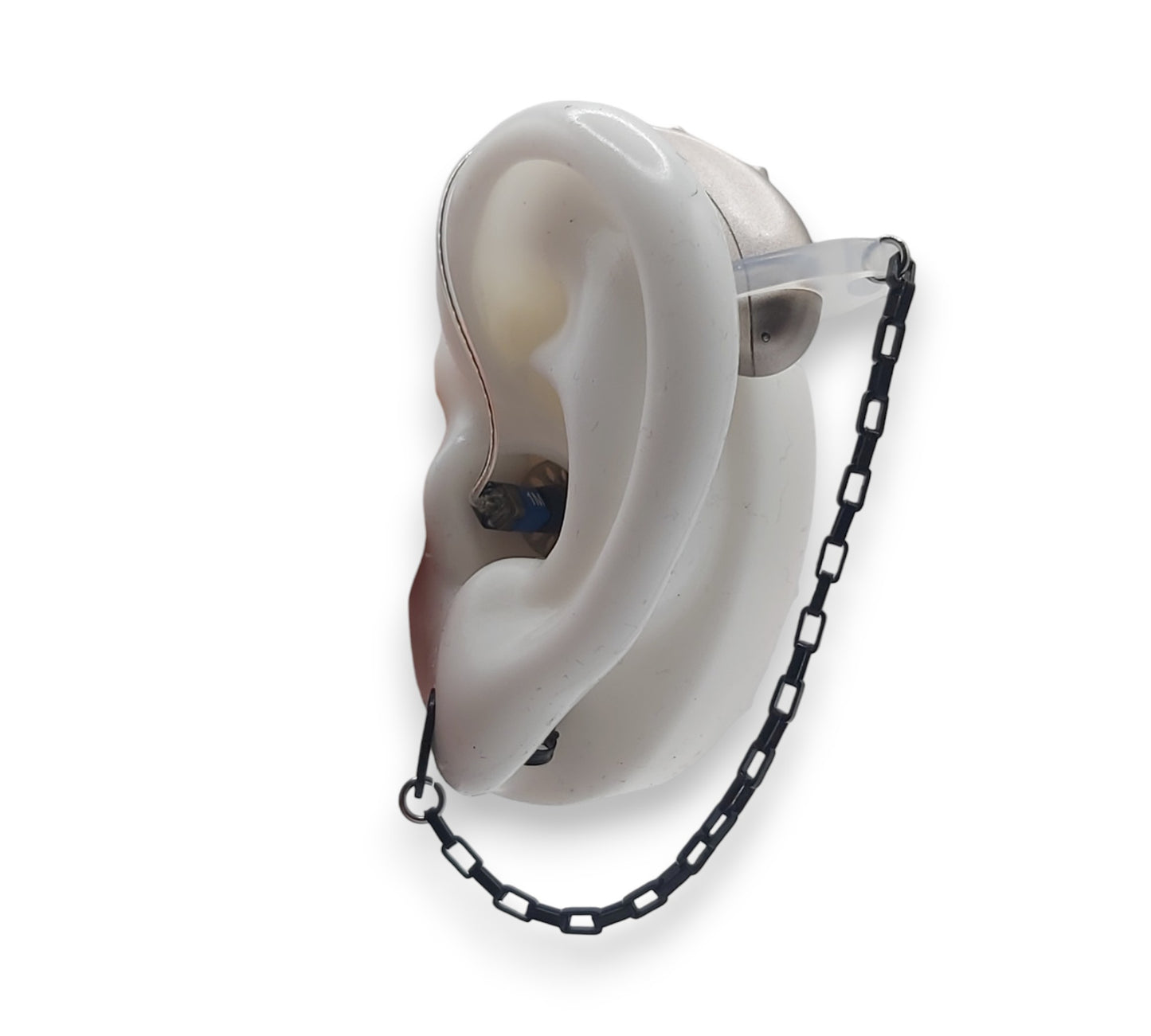 Zwarte kabelketting EarLinks - Hoortoestellen