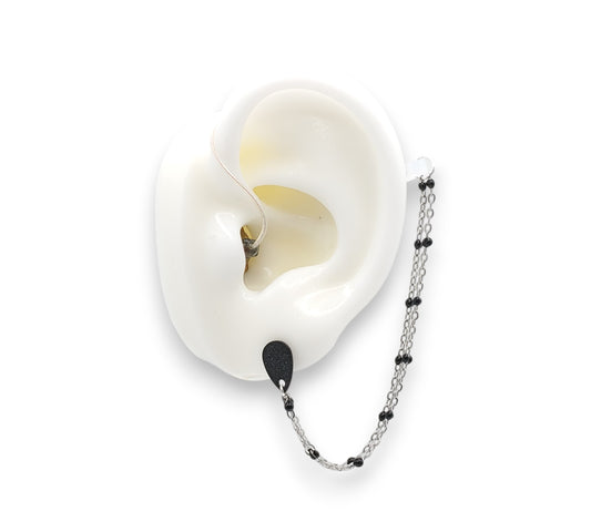 EarLinks de cadena detallada negra - Audífonos
