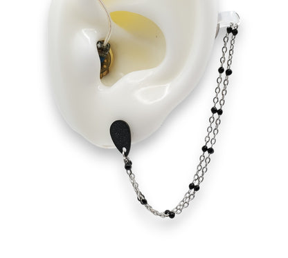 EarLinks de cadena detallada negra - Audífonos