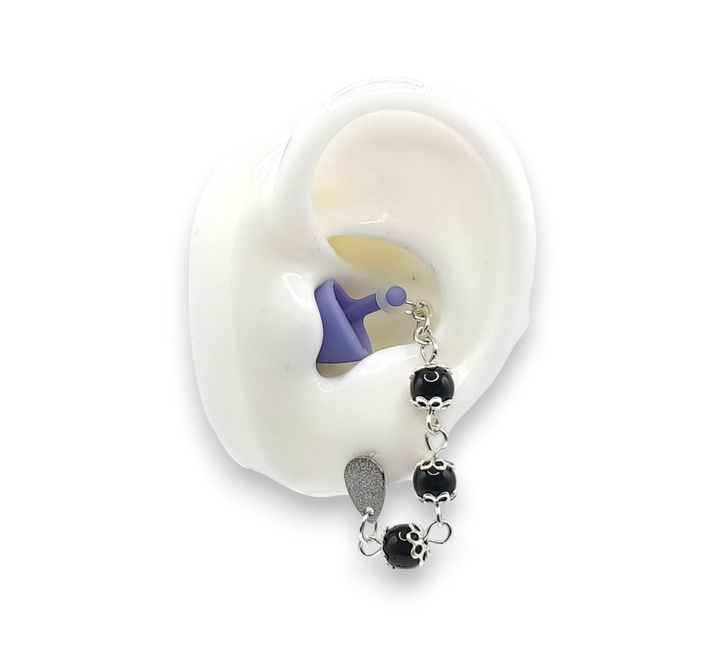 Black Glass Pearl EarLinks