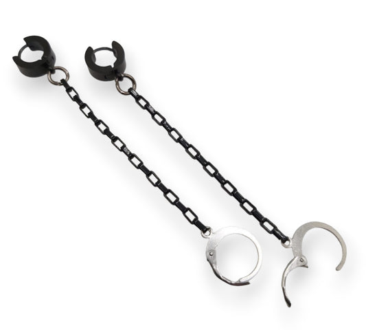 Black Cable Chain EarLinks