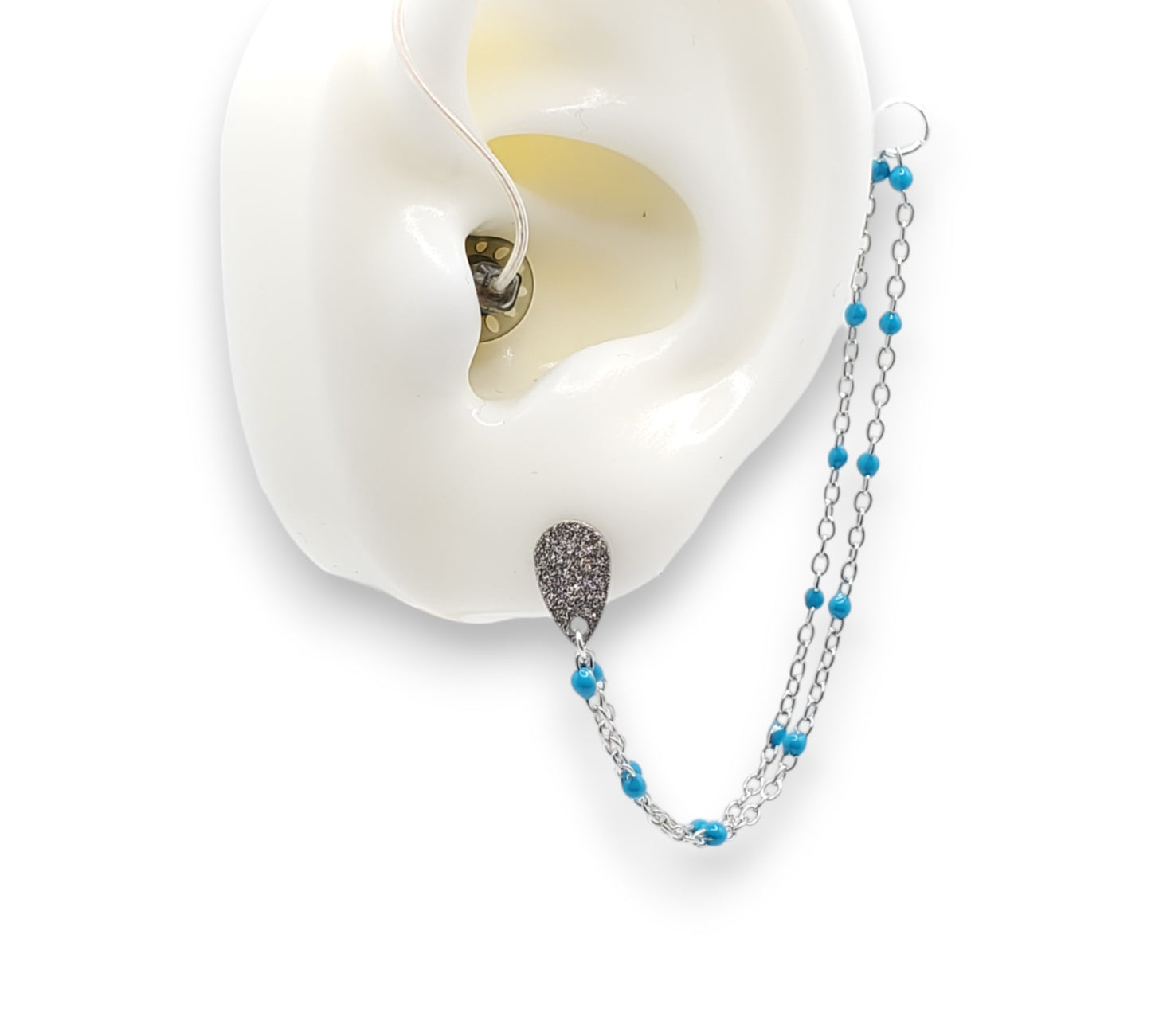 EarLinks de cadena detallada azul - Audífonos