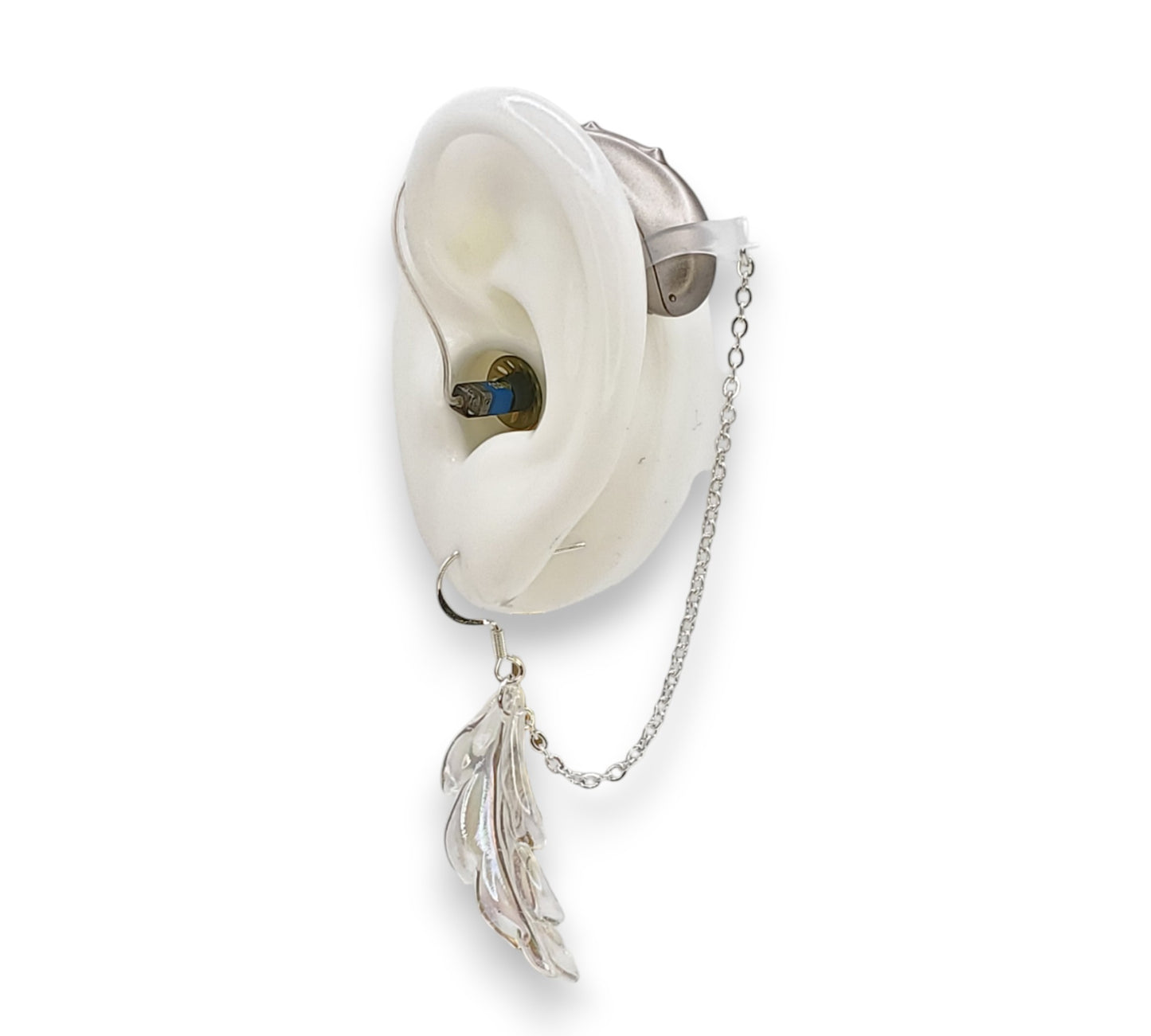 Pearlescent Feather EarLinks - Hearing Aids