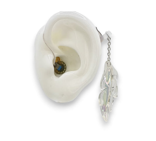 Pearlescent Feather EarLinks Pendant