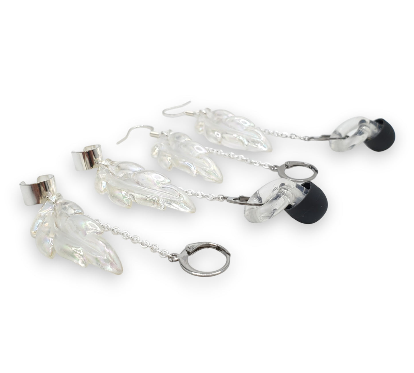 Pearlescent Feather EarLinks