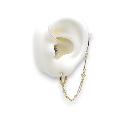 Dainty Gold Pearl EarLinks - Hearing Aids