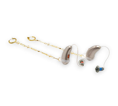 Dainty Gold Pearl EarLinks - Hearing Aids