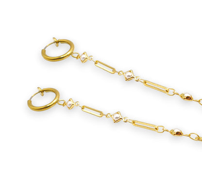 Dainty Gold Pearl EarLinks - Hearing Aids