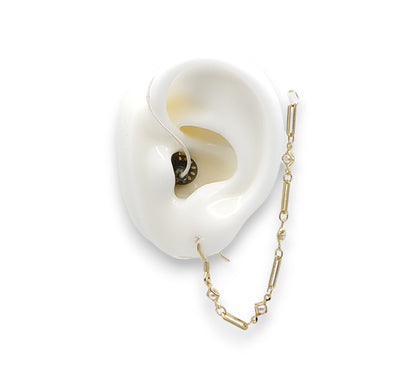 Dainty Gold Pearl EarLinks - Hearing Aids