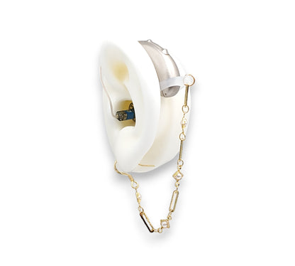 Dainty Gold Pearl EarLinks - Hearing Aids