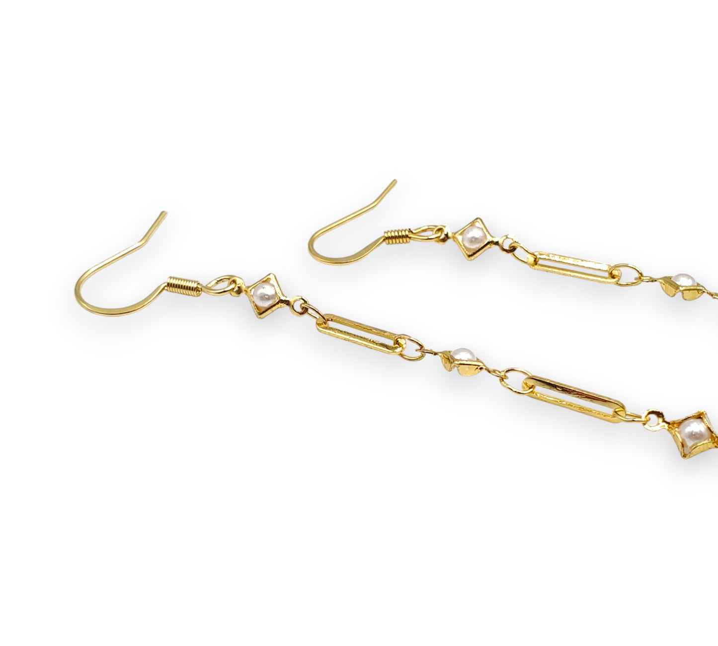 Dainty Gold Pearl EarLinks - Hearing Aids