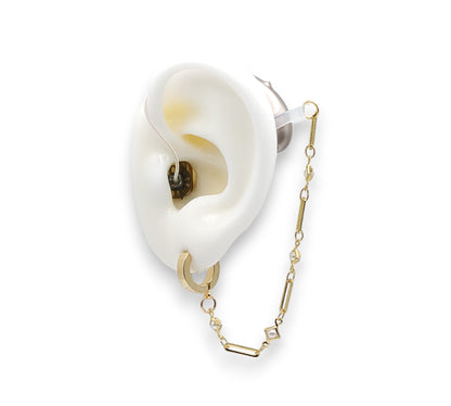 Dainty Gold Pearl EarLinks - Hearing Aids