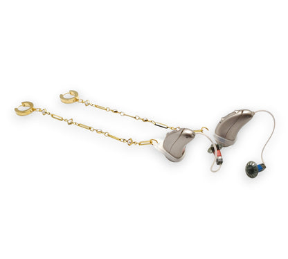 Dainty Gold Pearl EarLinks - Hearing Aids