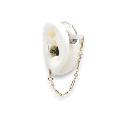 Dainty Gold Pearl EarLinks - Hearing Aids