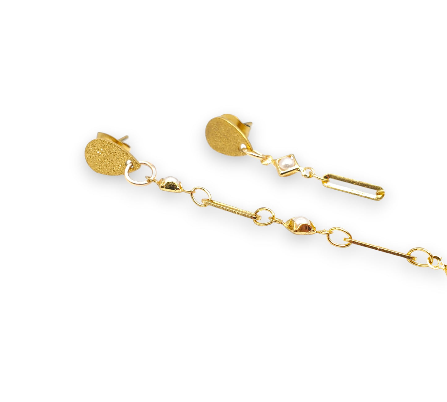 Dainty Gold Pearl EarLinks - Hearing Aids