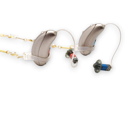 Dainty Gold Pearl EarLinks - Hearing Aids