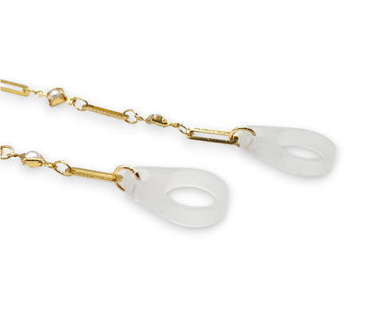 Dainty Gold Pearl EarLinks - Hearing Aids