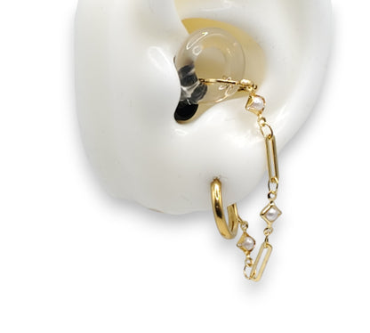 Dainty Gold Pearl EarLinks