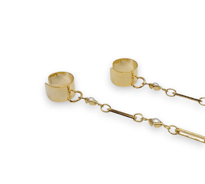 Dainty Gold Pearl EarLinks