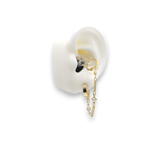 EarLinks de perlas de oro delicado