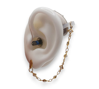 Sierlijke Gold Pearl EarLinks - Hoortoestellen