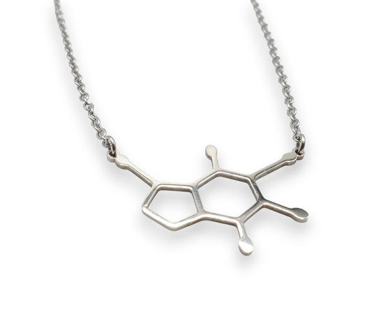 Dopamine Pendant EarLink Necklace (Silver)