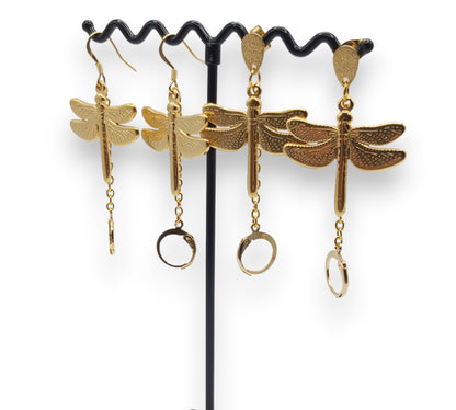 Dragonfly EarLinks (Gold/Silver)