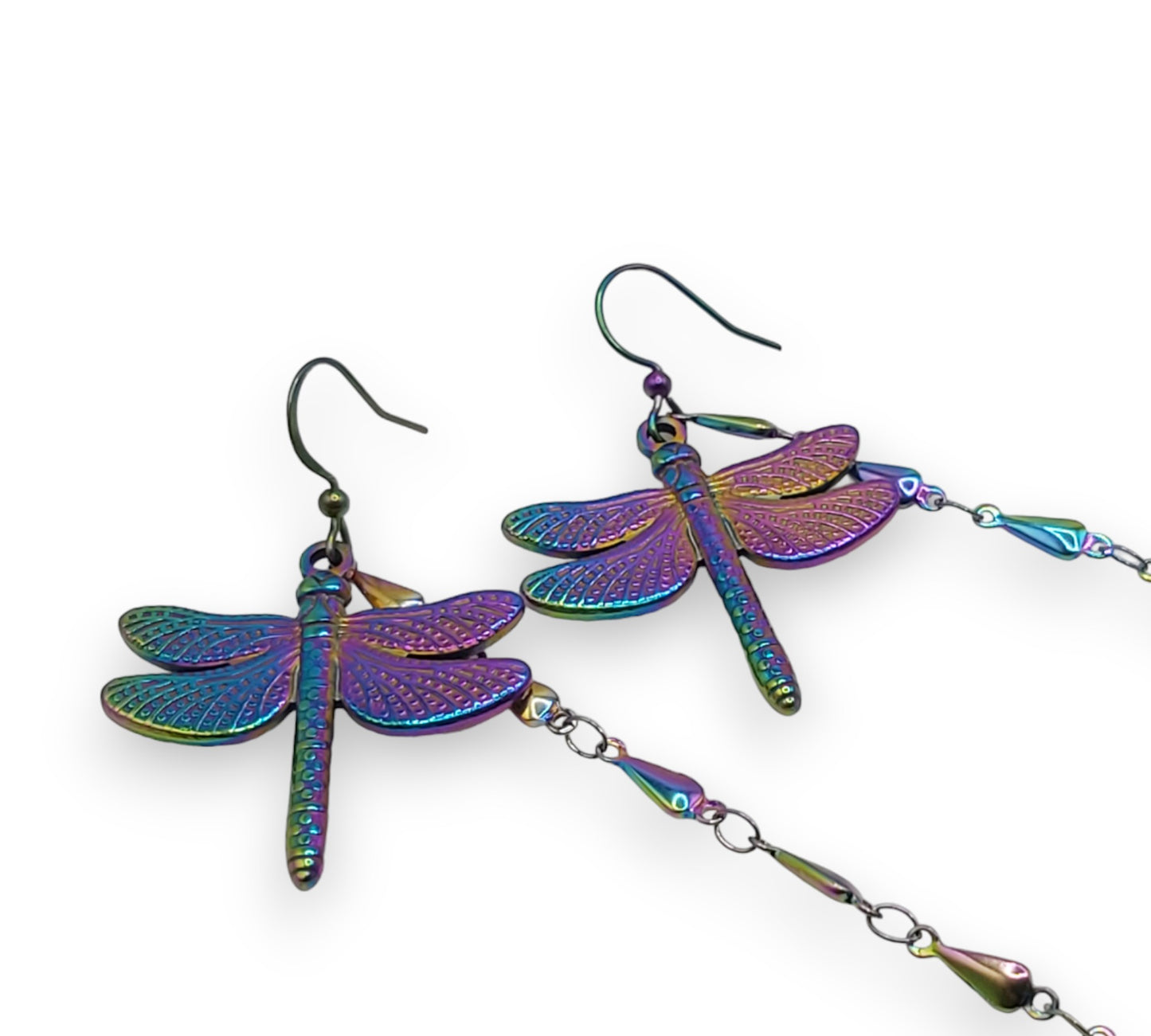 Rainbow Dragonfly oorbellen voor gehoorapparaten