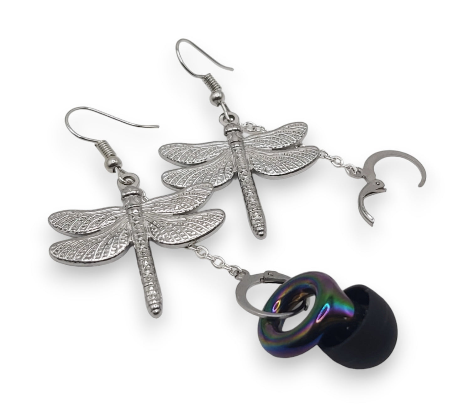 Dragonfly-oorknopjes (goud/zilver)