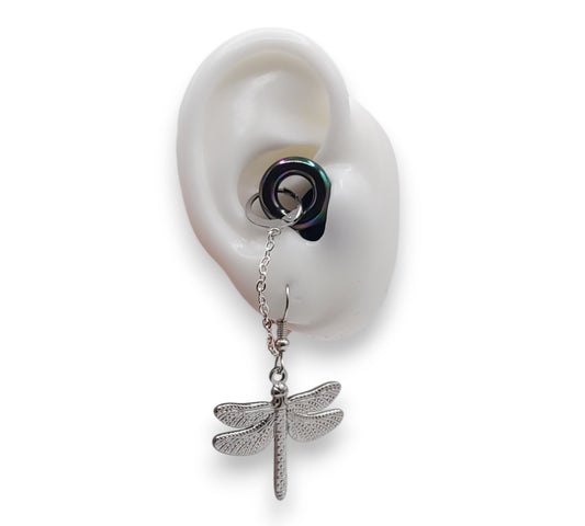 Dragonfly EarLinks (Gold/Silver)