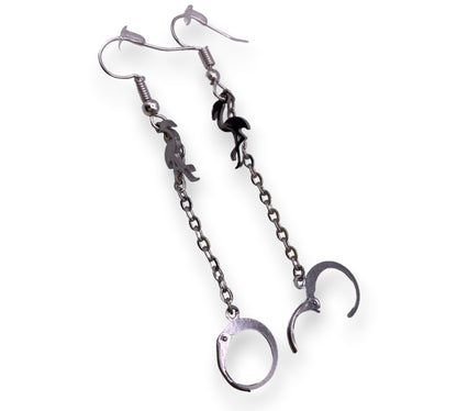 Silver Flamingo EarLinks