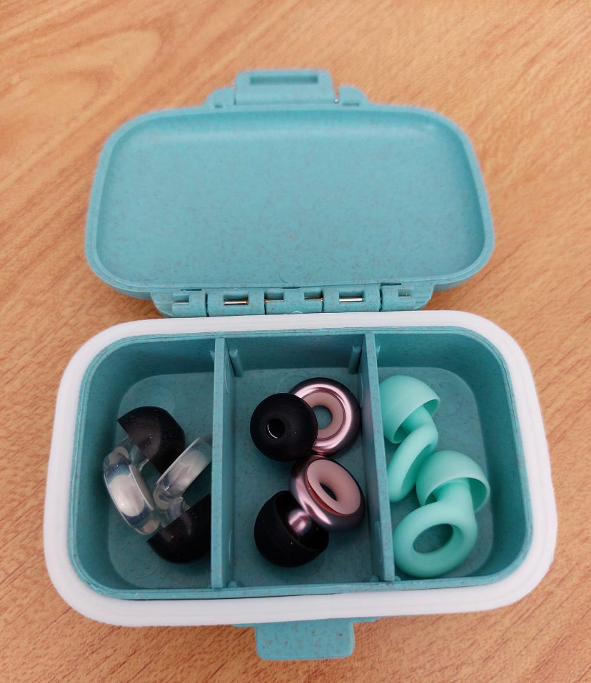 Earplug, Hearing Aid and Earbud Case