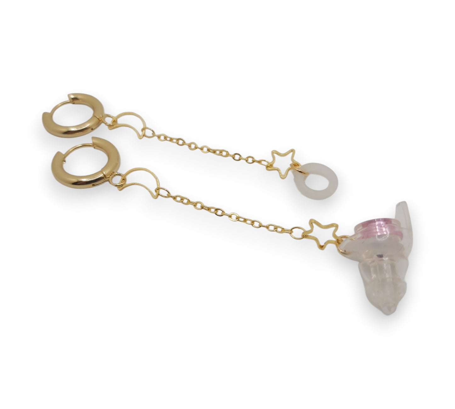 Moon and Star EarLinks (Gold/Silver)