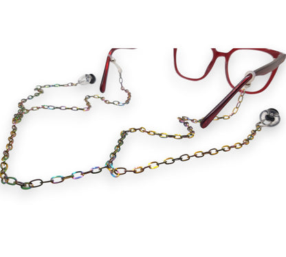 Regenbogen-Brillenkette für Schlaufen und Hörgeräte