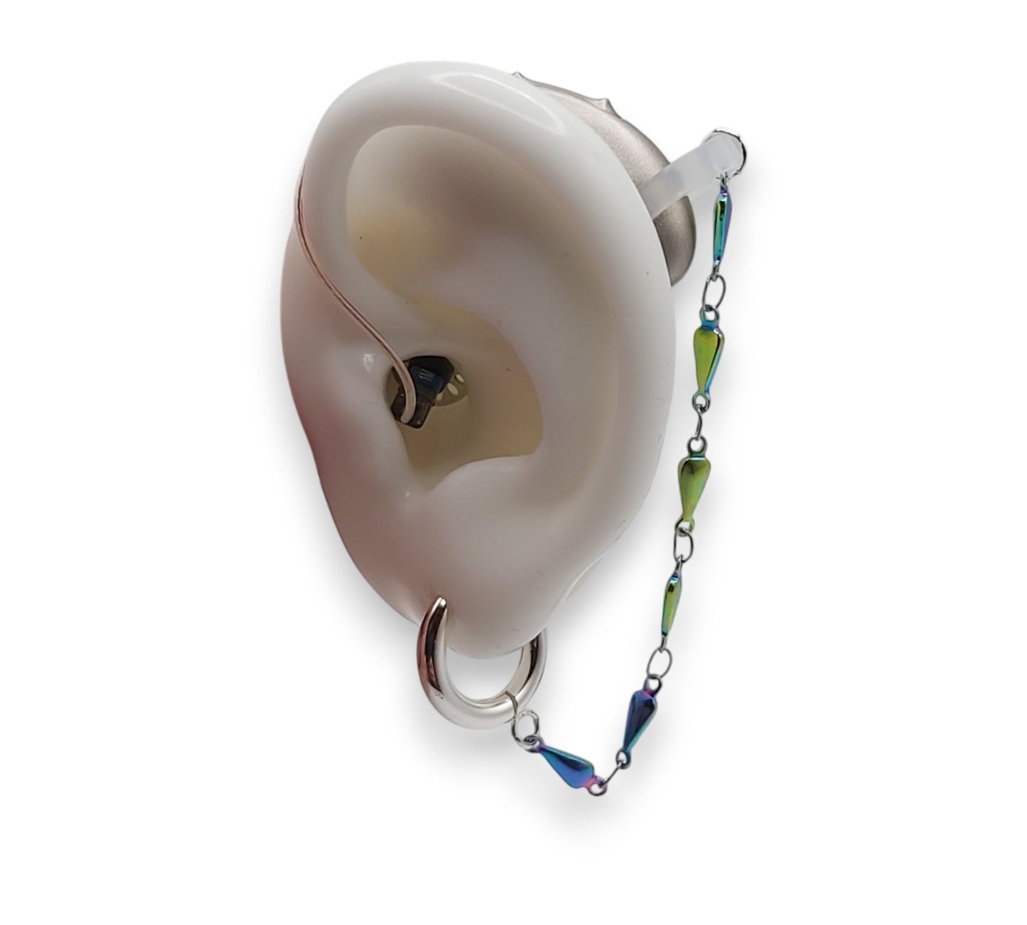 Regentropfen-Kettenohrringe für Hörgeräte