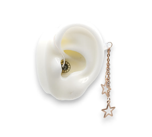Colgante EarLinks Estrella Oro Rosa