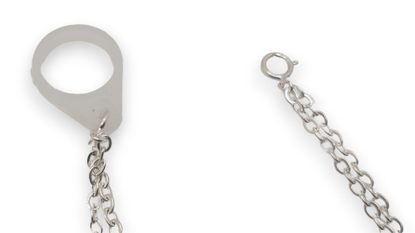 Double Silver EarLink Safety Chain