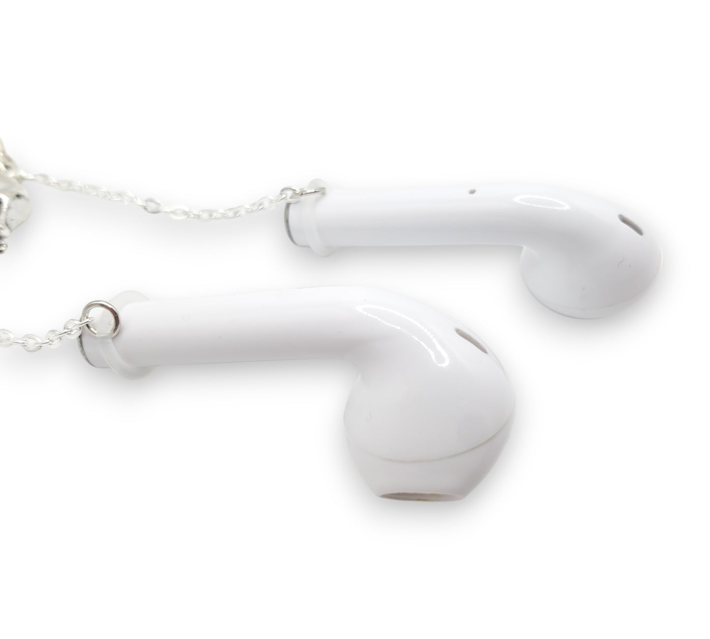 Boucles d'oreilles et manchettes d'oreille Anti-perte avec chaîne de câble noire, pour écouteurs/écouteurs sans fil