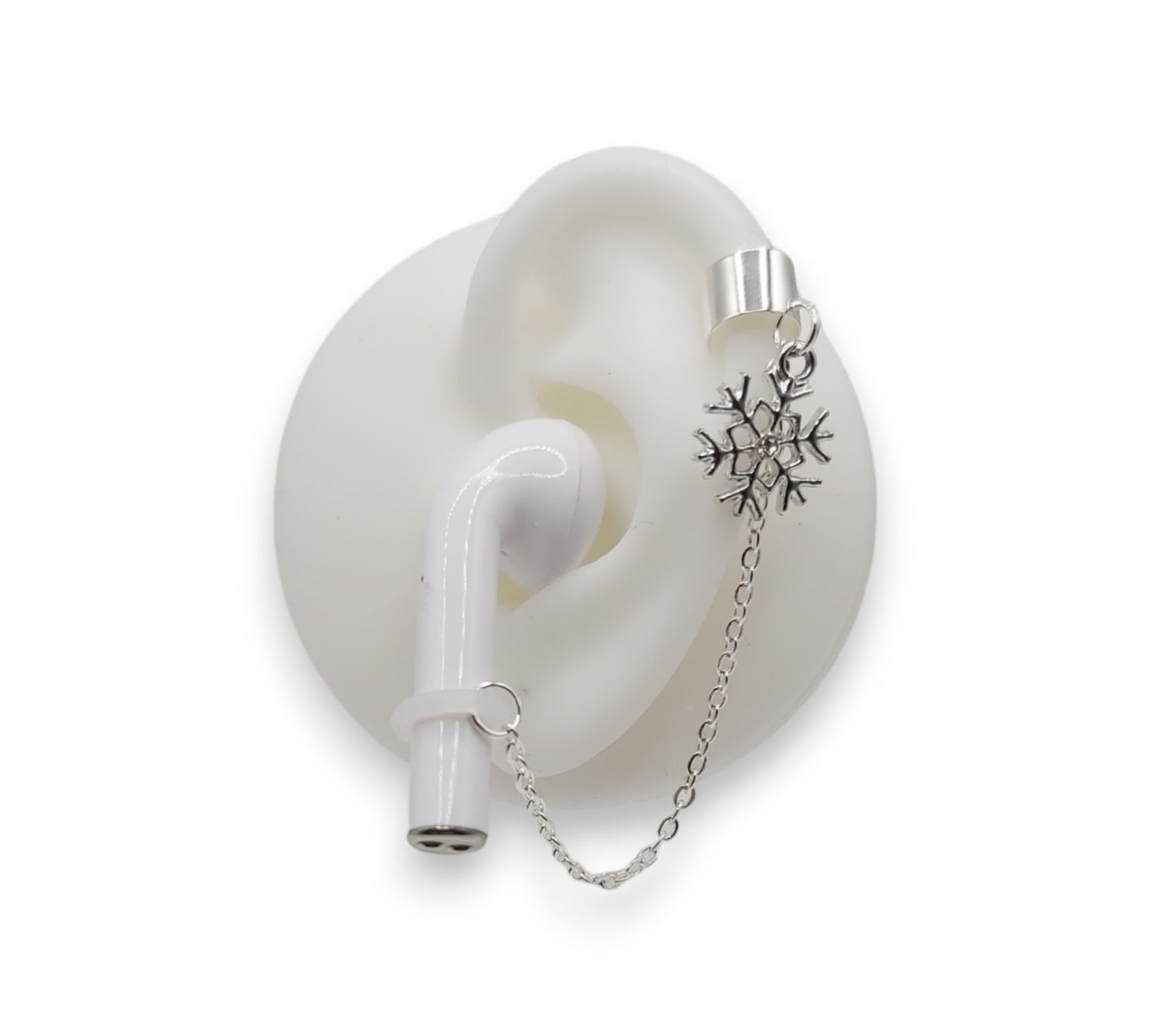 Pendientes antipérdida de copo de nieve para auriculares/auriculares inalámbricos