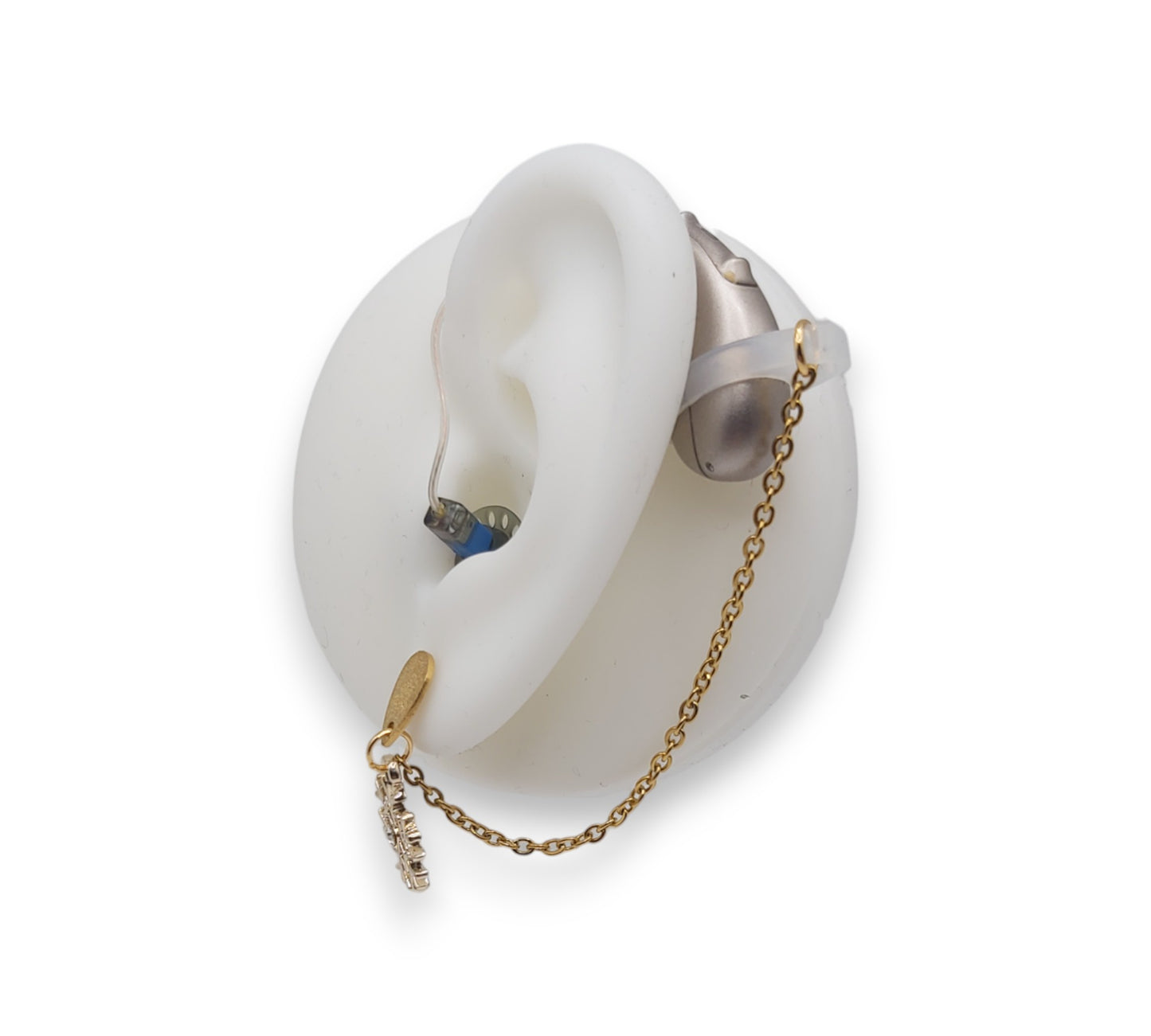 Schneeflocken-Ohrringe für Hörgeräte