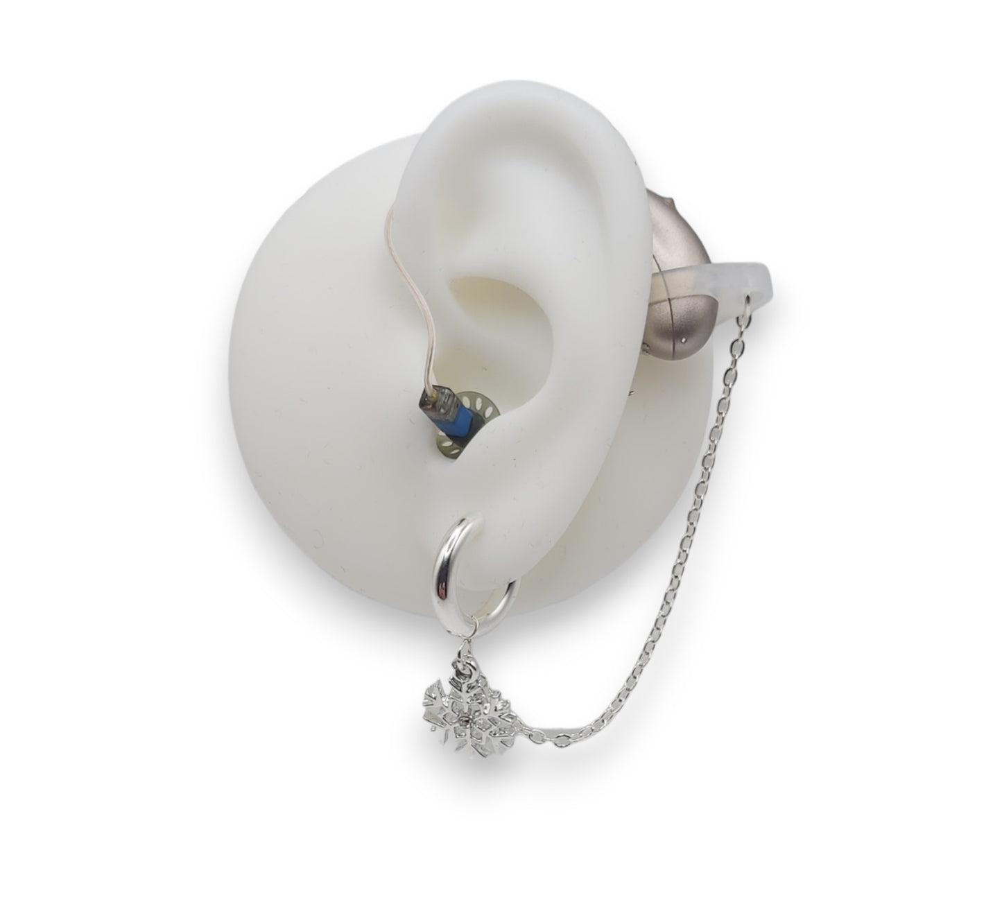 Sneeuwvlok oorbellen voor gehoorapparaten