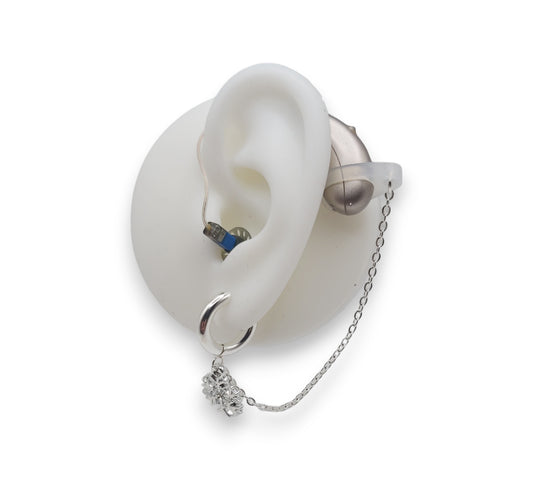 Boucles d'oreilles flocon de neige pour appareils auditifs