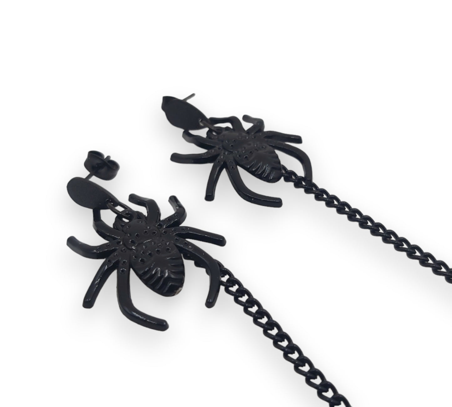 Zwarte Spider Anti-verlies oorbellen voor draadloze oordopjes/oortelefoons