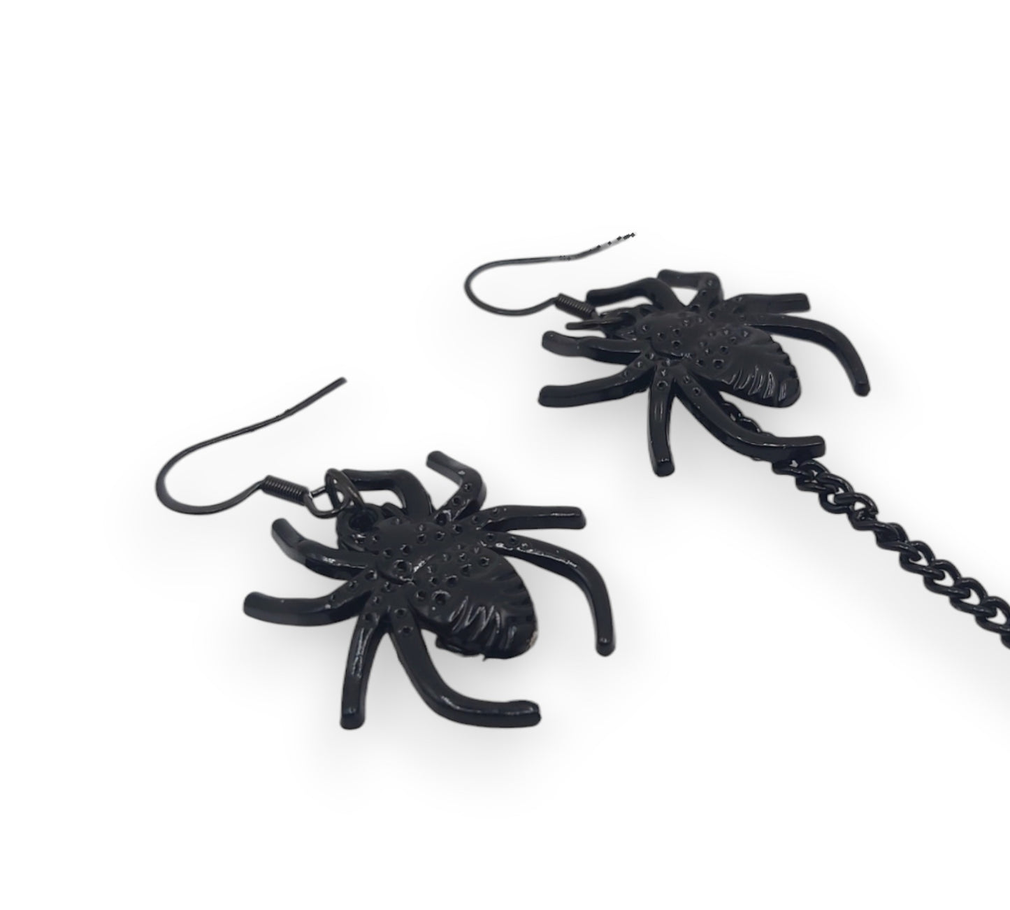 Zwarte Spider oorbellen voor gehoorapparaten