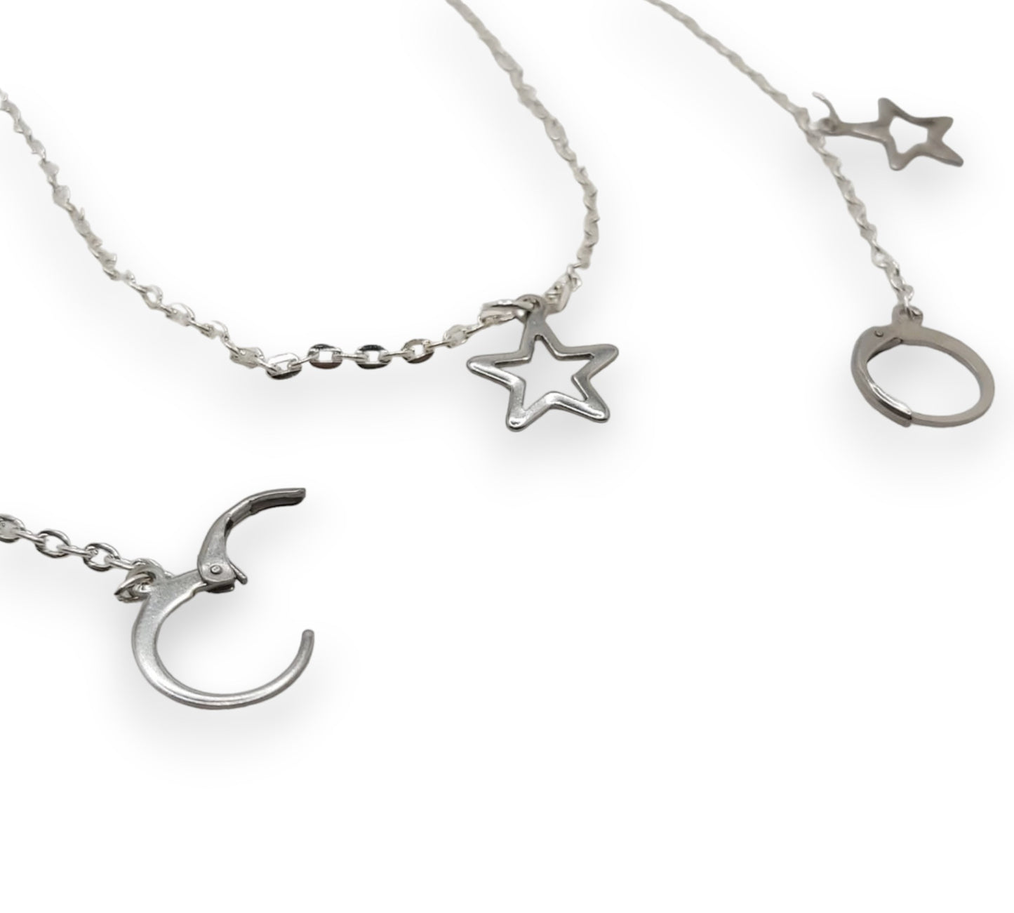 Silver Star EarLink Necklace
